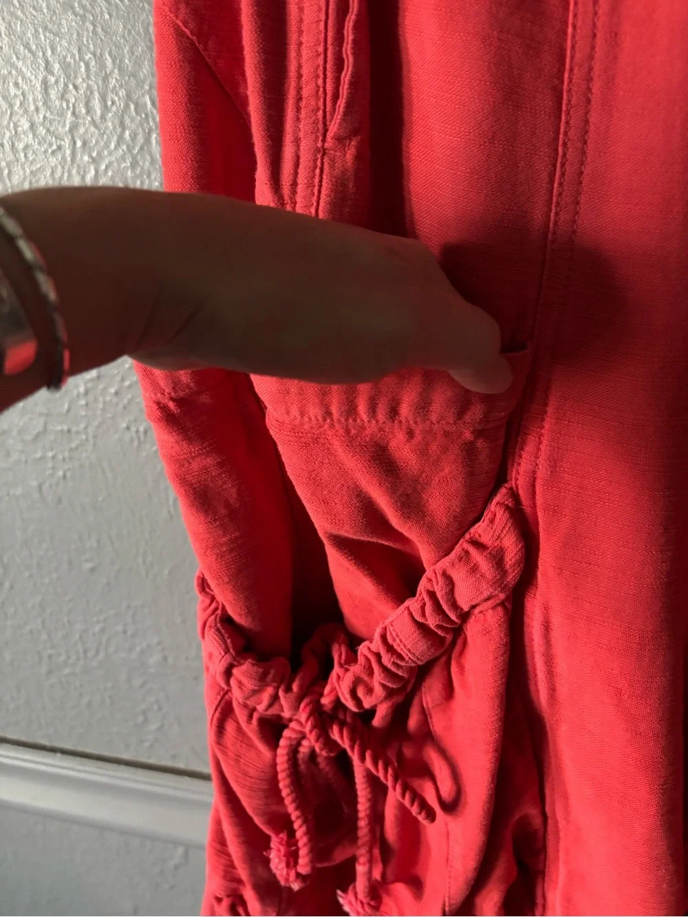 Free People Ashton Crop Pull-On Cargo Pants Red Clay Size Large